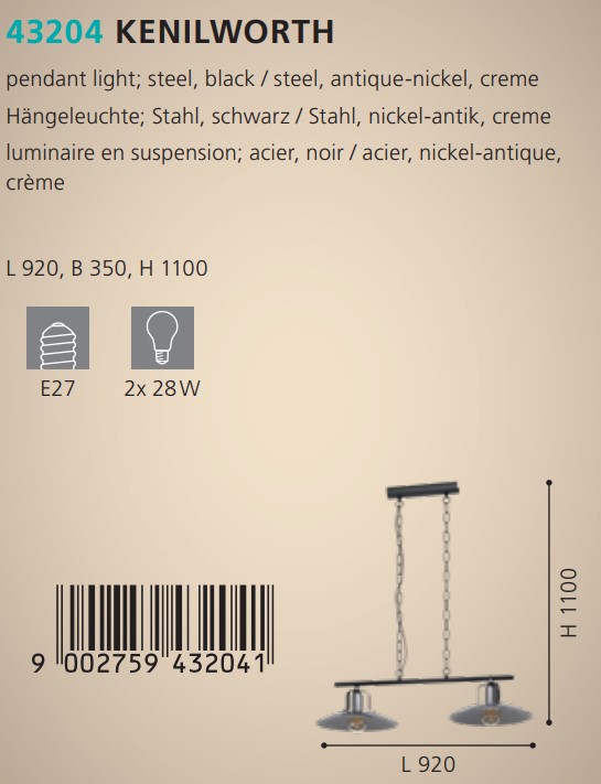 Люстра KENILWORTH (43204), EGLO - Зображення 43204--.jpg