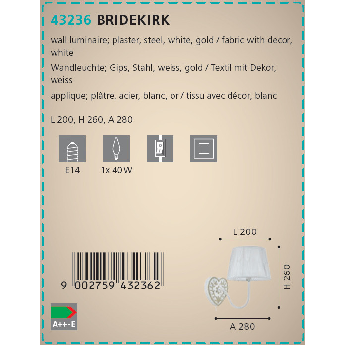 Бра BRIDEKIRK (43236), EGLO - Зображення 43236--.jpg