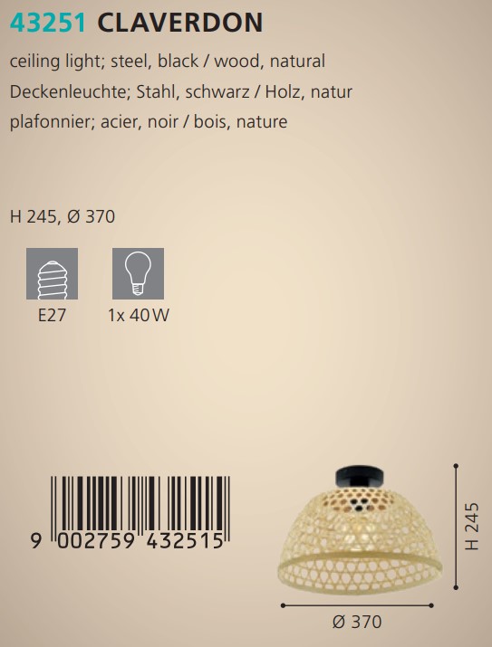 Світильник CLAVERDON (43251), EGLO - Зображення 43251--.jpg