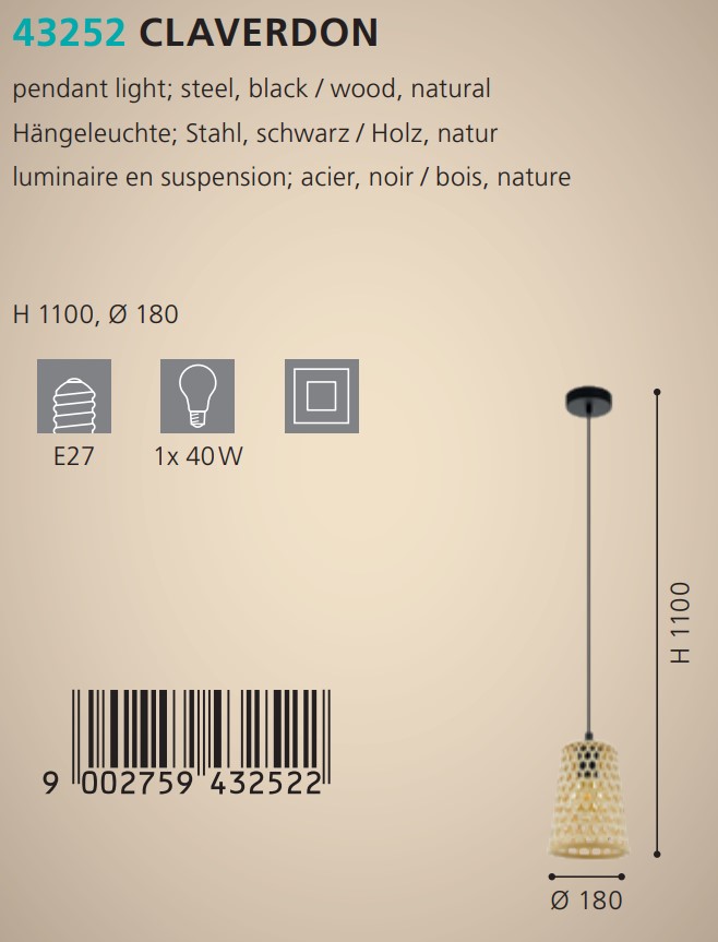 Люстра CLAVERDON (43252), EGLO - Зображення 43252--.jpg