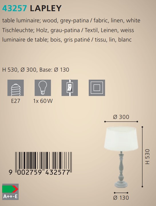 Настольная лампа LAPLEY (43257), EGLO - Зображення 43257--.jpg