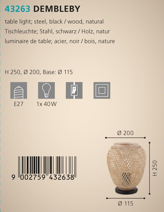 Настільна лампа DEMBLEBY (43263), EGLO - Зображення 43263--.jpg