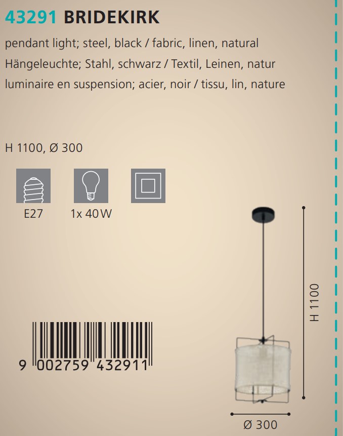 Люстра BRIDEKIRK (43291), EGLO - Зображення 43291--.jpg
