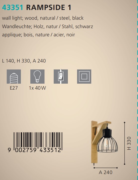 Бра RAMPSIDE 1 (43351), EGLO - Зображення 43351--.jpg