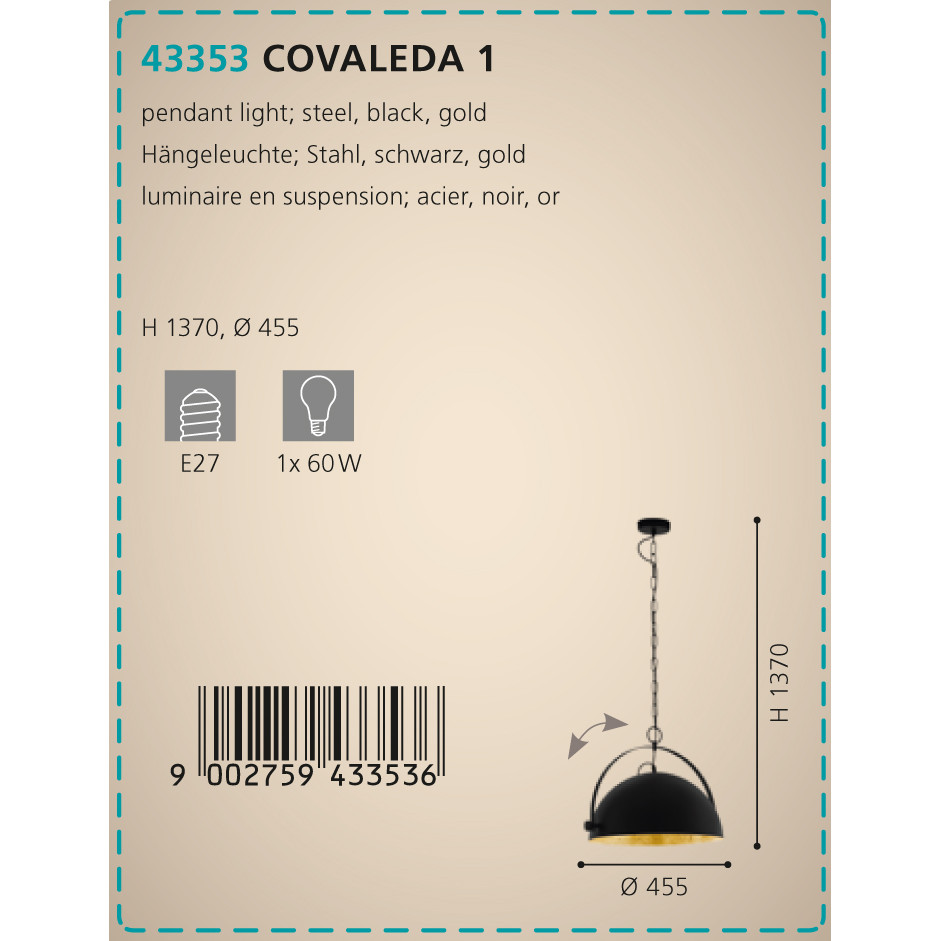 Люстра COVALEDA 1 (43353), EGLO - Зображення 43353--.jpg