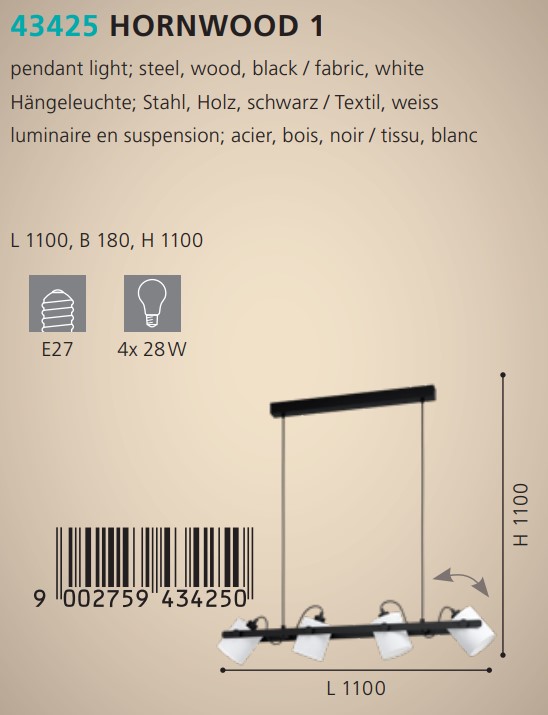 Люстра HORNWOOD 1 (43425), EGLO - Зображення 43425--.jpg