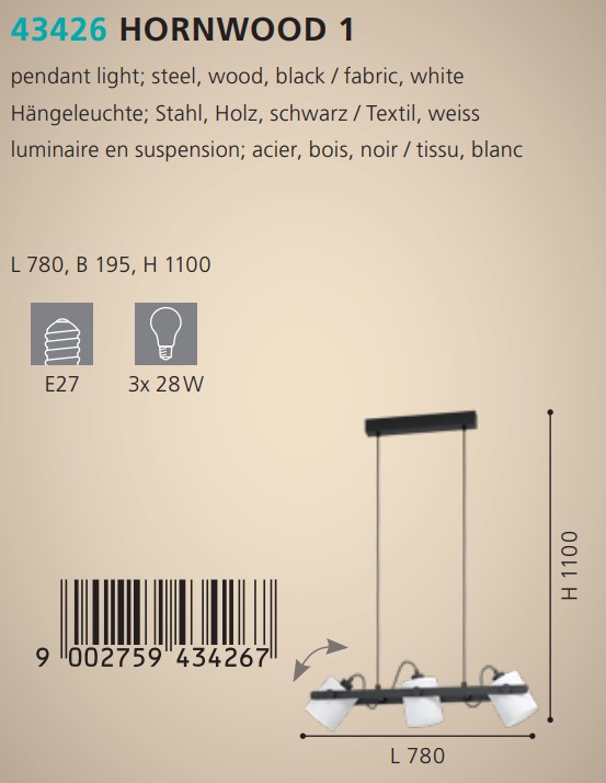 Люстра HORNWOOD 1 (43426), EGLO - Зображення 43426--.jpg