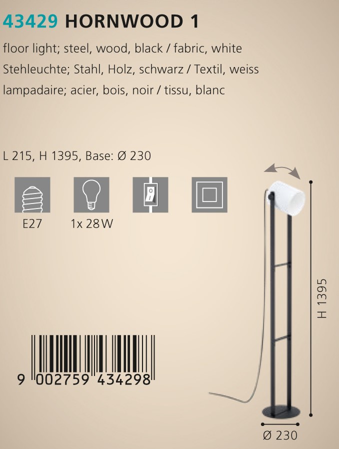 Торшер HORNWOOD 1 (43429), EGLO - Зображення 43429--.jpg