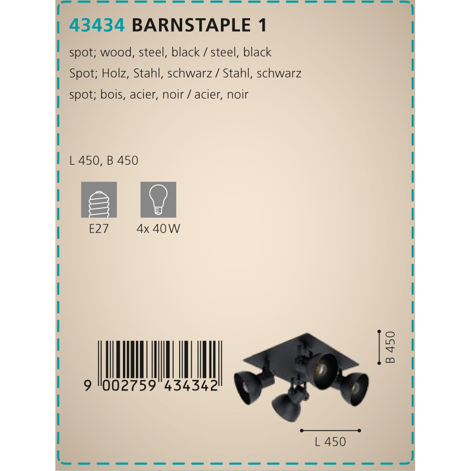 Спот BARNSTAPLE 1 (43434), EGLO - Зображення 43434--.jpg