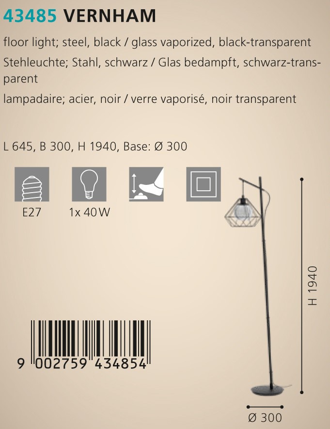 Торшер VERNHAM (43485), EGLO - Зображення 43485-.jpg