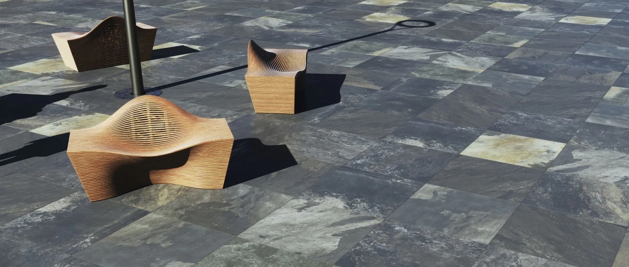 Плитка керамогранітна Peacock Black 2.0 RECT 600x600x20 Stargres - Зображення 43577801-e00b5.jpg