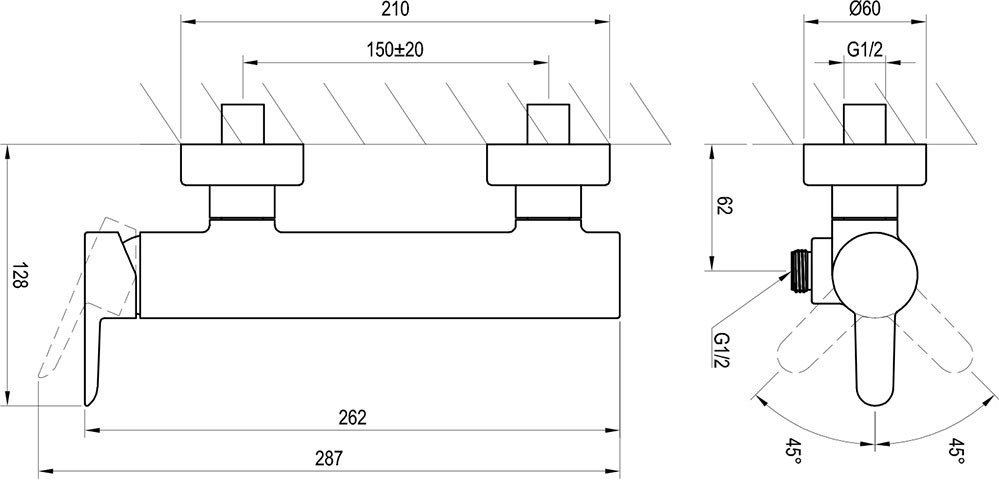 Смеситель для душа PU 032.20 Puri X070187 RAVAK - Зображення 43874263-3c136.jpg