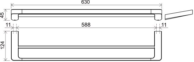 Тримач для рушників 10° Black RAVAK - Зображення 43876026-2317d.jpg