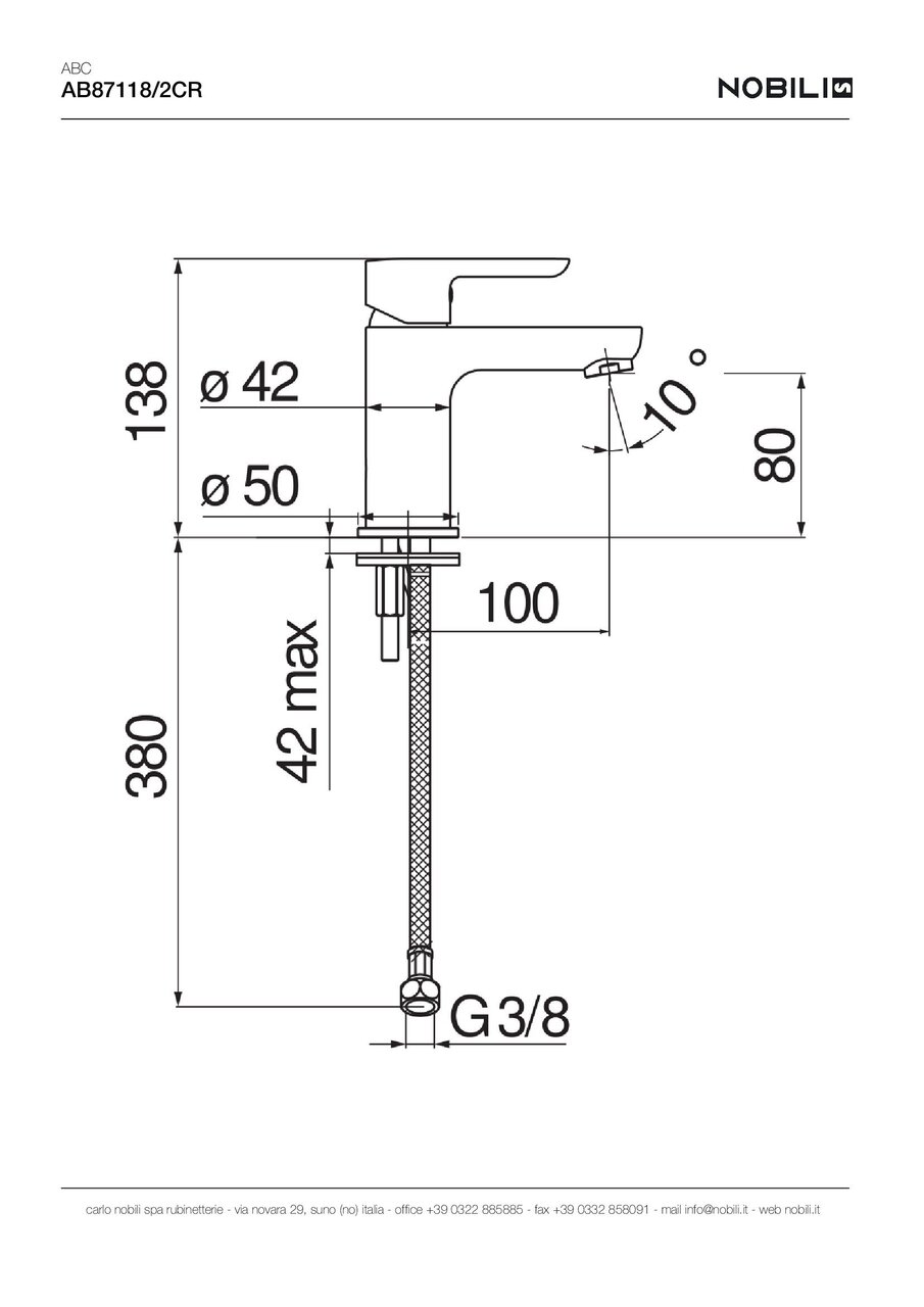 Набір змішувачів для ванни ABC AB87111CR Nobili - Зображення 44716483-2e618.jpg