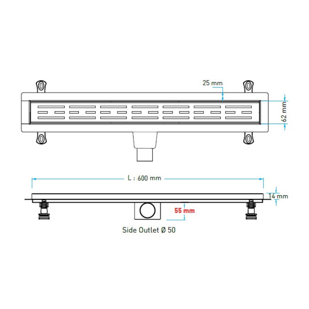 Душовий канал 60 см Starline Base Black VLD-562420 Valtemo - Зображення 4498760-28060.jpg