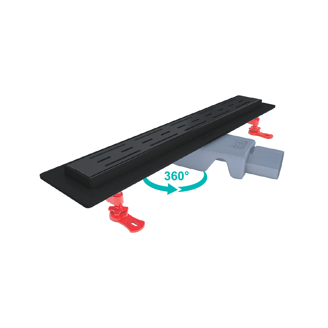 Душовий канал 60 см Starline Base Black VLD-562420 Valtemo - Зображення