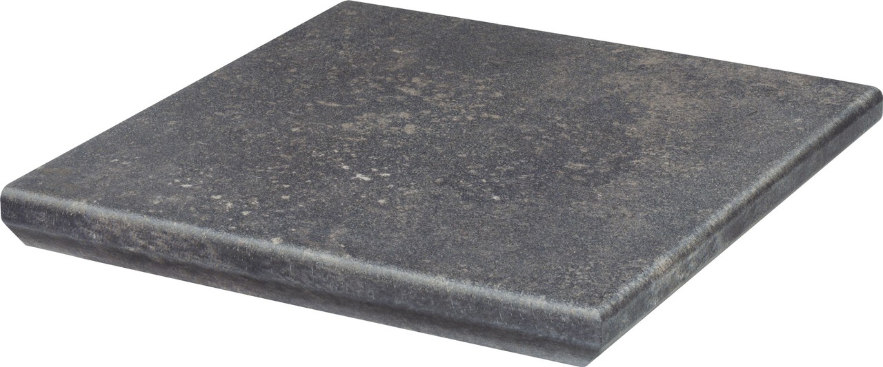 Ступень с капиносом угловая Viano Antracite 330x330x11 Paradyz - Зображення 46d58-viano_antracite_struktura_stopnica_narozna_kapinos_330x330_3d.jpg
