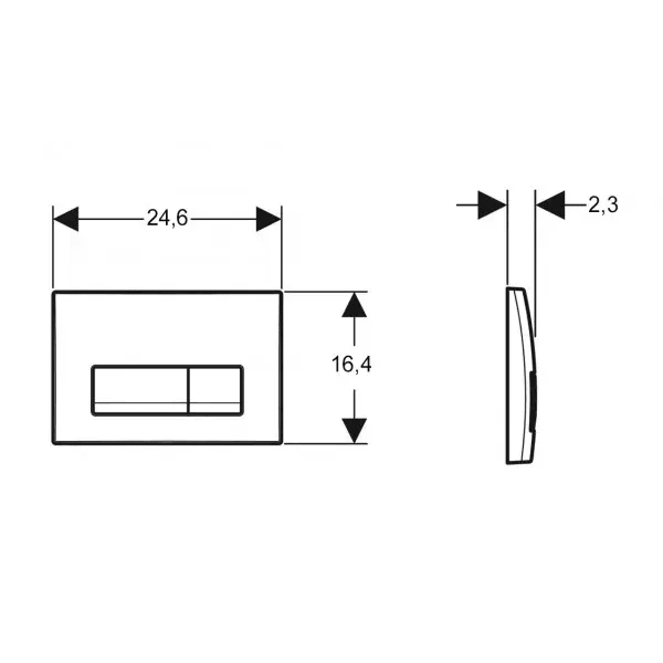 Кнопка зливу Delta50 115.119.14.1 Black matt Geberit - Зображення 47551984-8b6ea.png