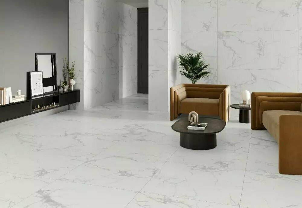 Плитка керамогранітна Faraya White SAT 600x600 KTL Ceramica - Зображення 48096618-f17ae.jpeg
