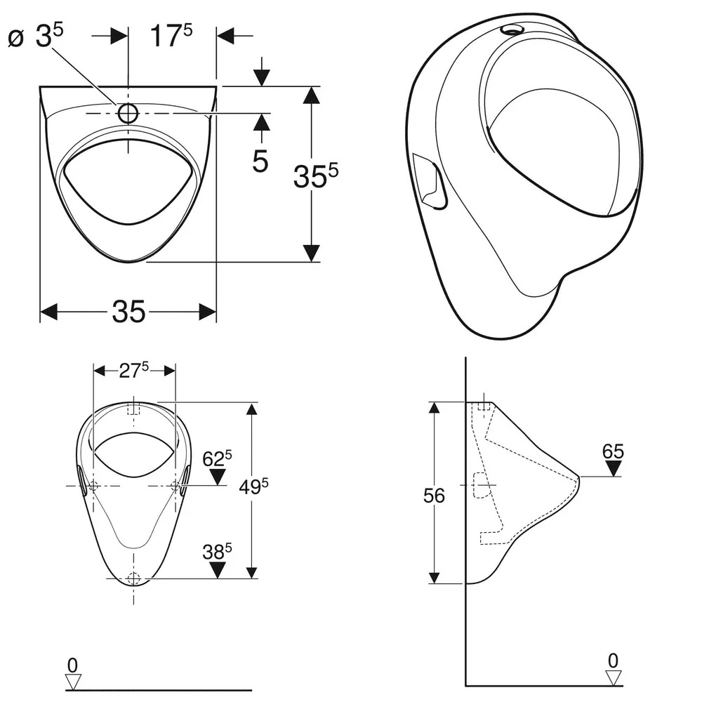 Пісуар Felix 502.885.00.1 Geberit - Зображення 48392495-f750c.jpg