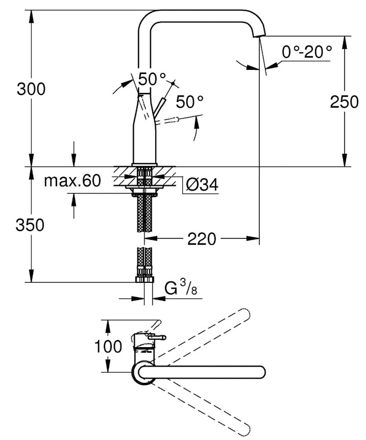 Змішувач для кухні Essence New (30269000), Grohe - Зображення 48d64-3026-2.jpg