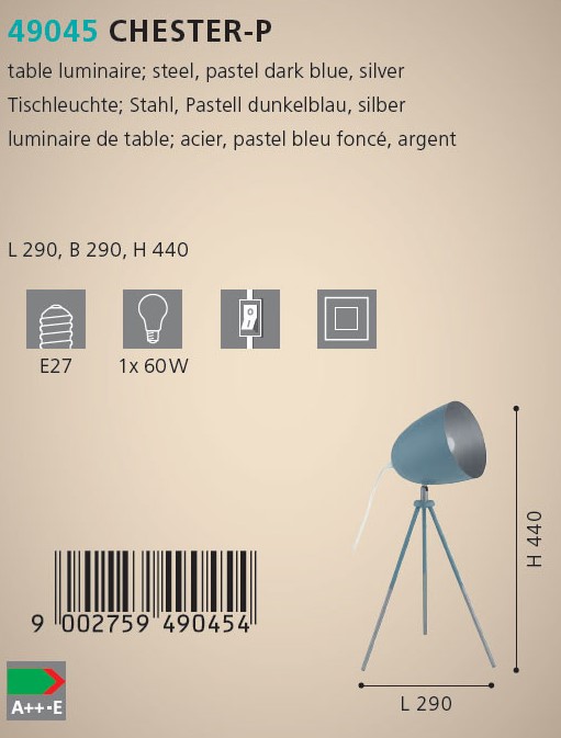 Настольная лампа CHESTER-P (49045), EGLO - Зображення 49045--.jpg