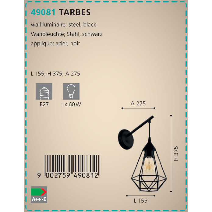 Бра TARBES (49081), EGLO - Зображення 49081--.jpg