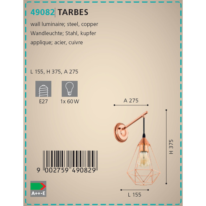 Бра TARBES (49082), EGLO - Зображення 49082--.jpg