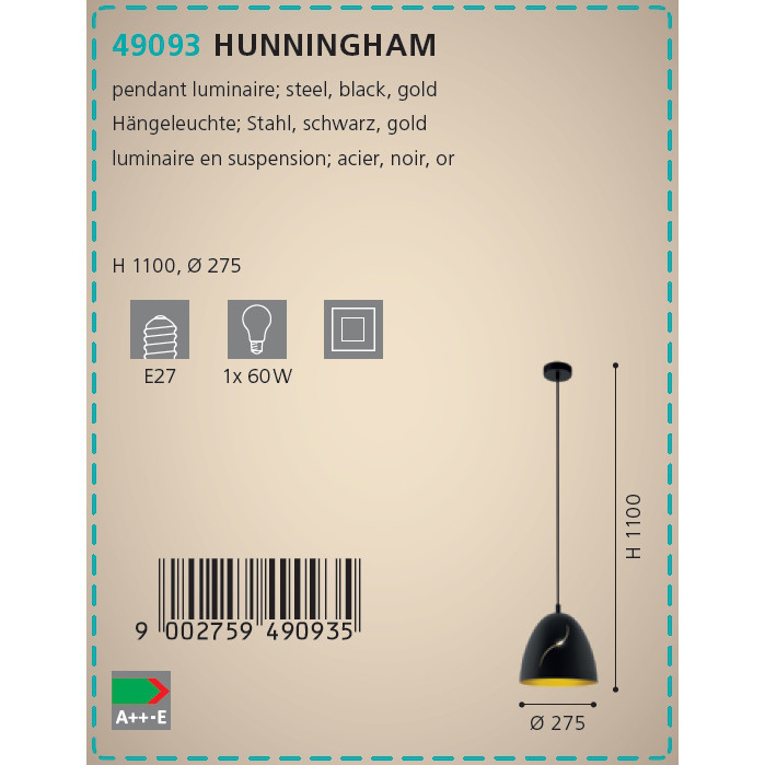 Люстра HUNNINGHAM (49093), EGLO - Зображення 49093--.jpg