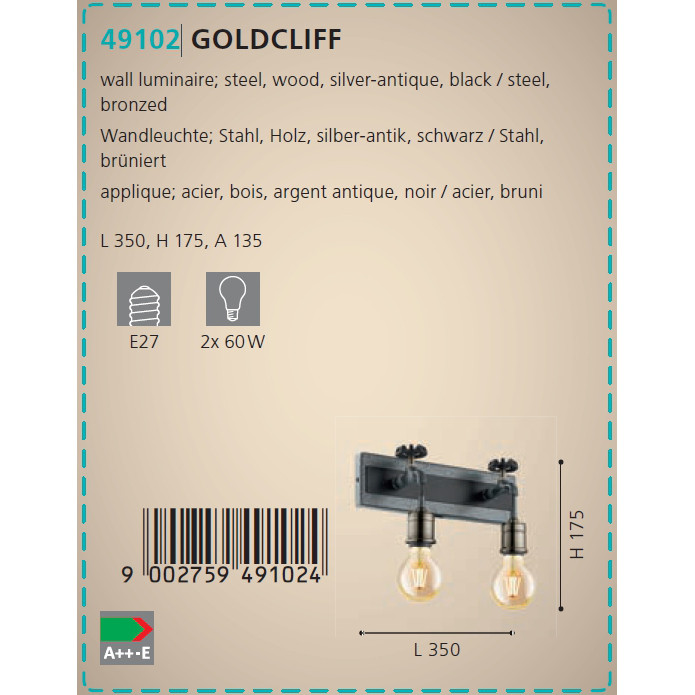 Бра GOLDCLIFF (49102), EGLO - Зображення 49102-.jpg