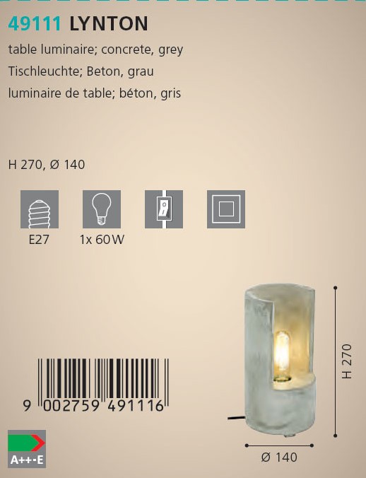 Настільна лампа LYNTON (49111), EGLO - Зображення 49111--.jpg