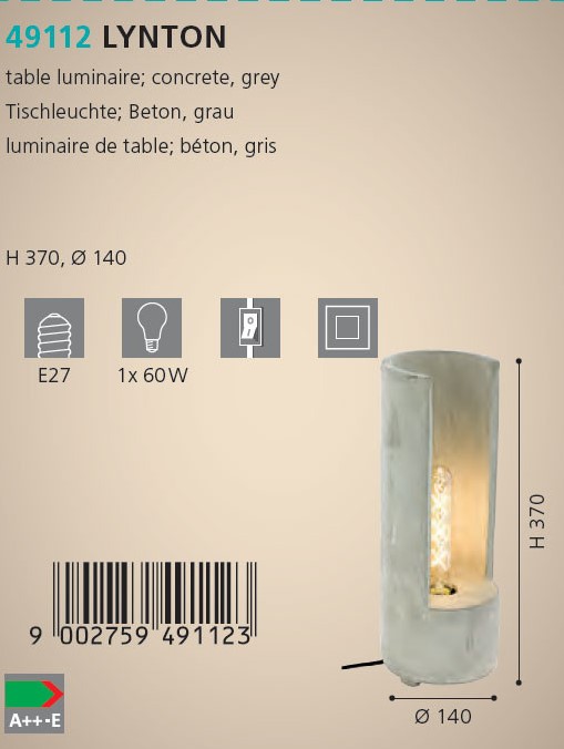 Настольная лампа LYNTON (49112), EGLO - Зображення 49112--.jpg