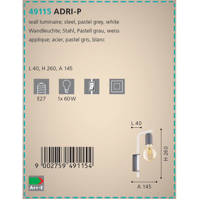 Бра ADRI-P (49115), EGLO - Зображення 49115-.jpg
