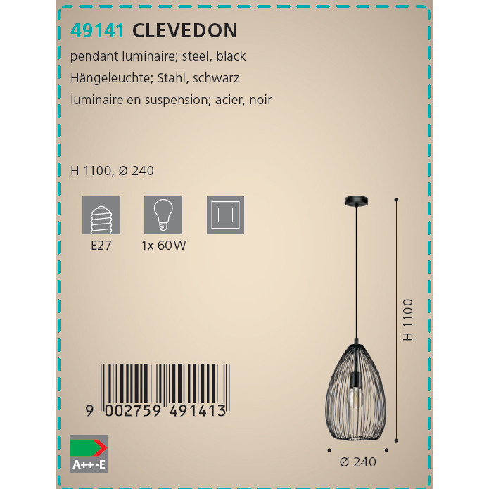 Люстра CLEVEDON (49141), EGLO - Зображення 49141--.jpg