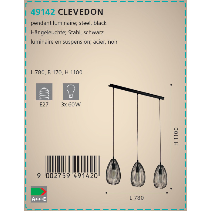 Люстра CLEVEDON (49142), EGLO - Зображення 49142--.jpg