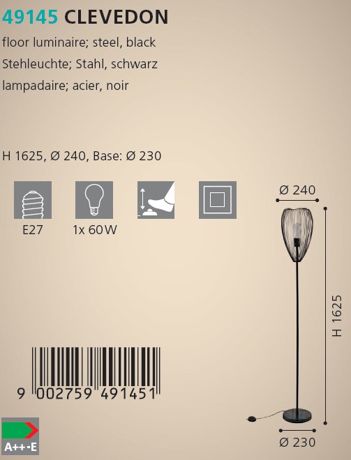 Торшер CLEVEDON (49145), EGLO - Зображення 49145-.jpg