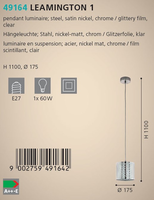 Люстра LEAMINGTON 1 (49164), EGLO - Зображення 49164--.jpg