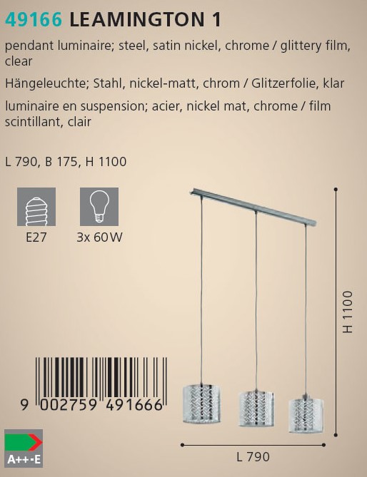 Люстра LEAMINGTON 1 (49166), EGLO - Зображення 49166--.jpg