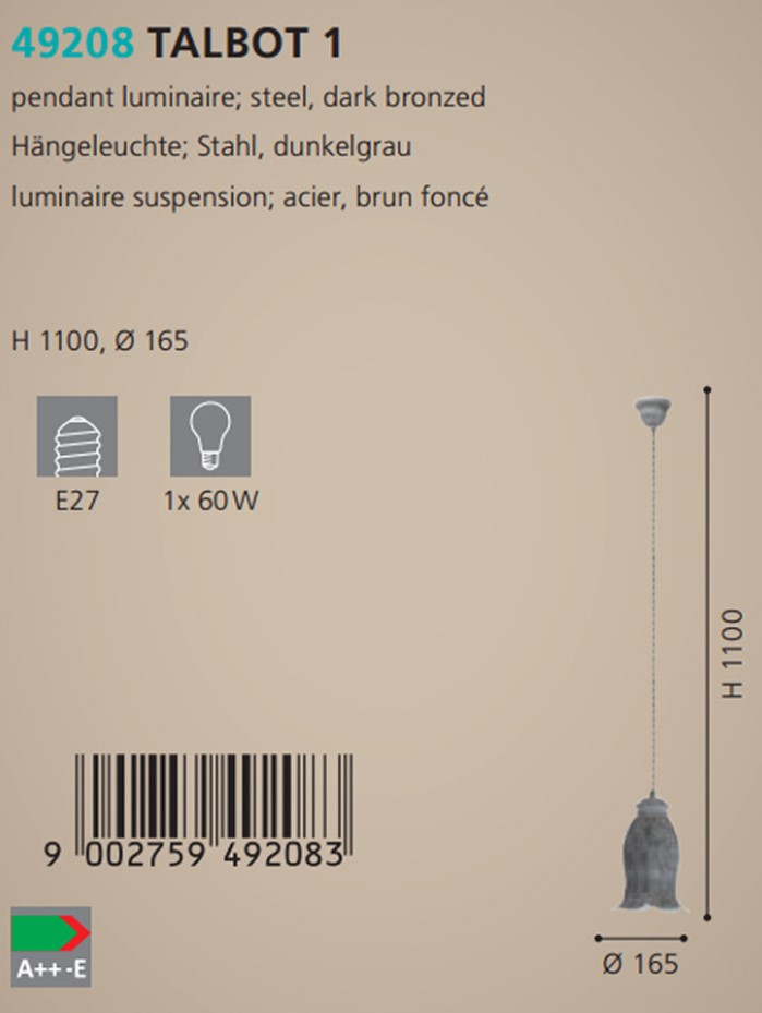 Люстра TALBOT 1 (49208), EGLO - Зображення 49208--.jpg