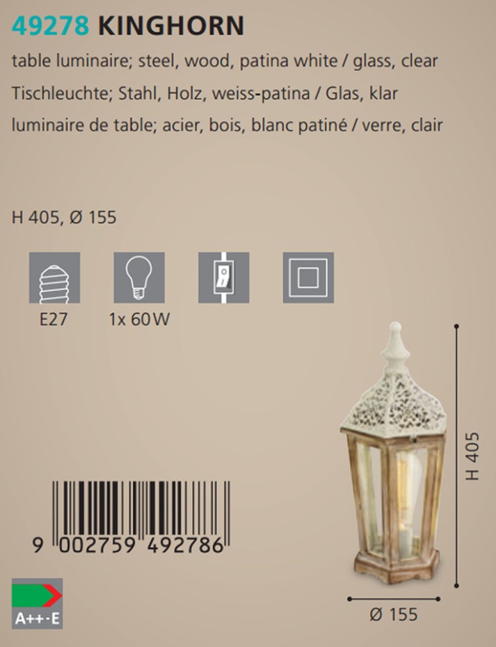 Настольная лампа KINGHORN (49278), EGLO - Зображення 49278--.jpg