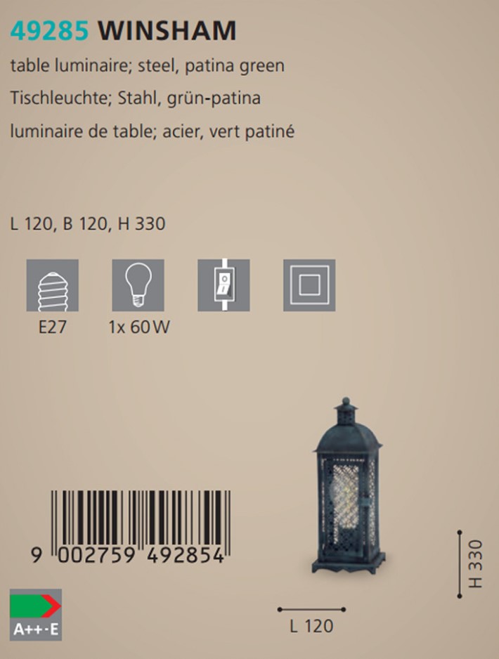 Настільна лампа WINSHAM KUPFER-BRAUN-PATINA (49285), EGLO - Зображення 49285-.jpg