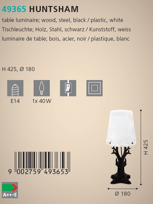 Настільна лампа HUNTSHAM (49365), EGLO - Зображення 49365--.jpg