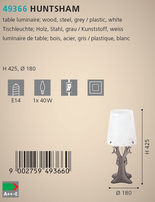 Настільна лампа HUNTSHAM (49366), EGLO - Зображення 49366--.jpg