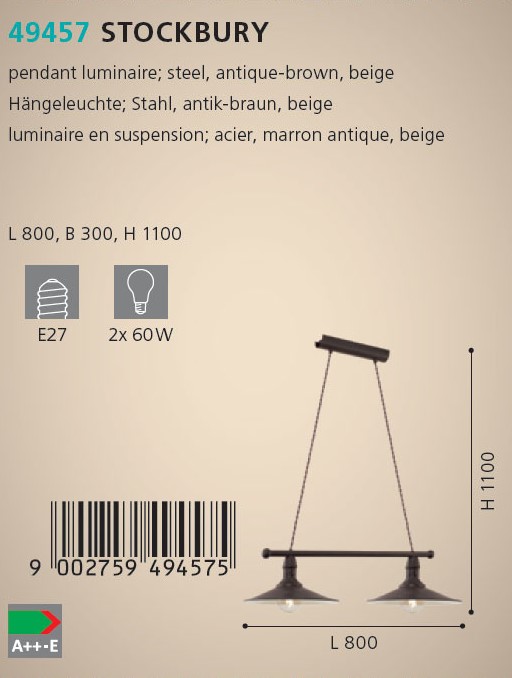 Люстра STOCKBURY (49457), EGLO - Зображення 49457--.jpg