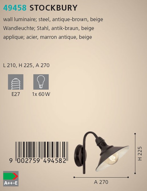 Бра STOCKBURY (49458), EGLO - Зображення 49458--.jpg