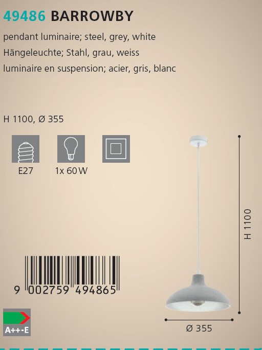 Люстра BARROWBY (49486), EGLO - Зображення 49486--.jpg