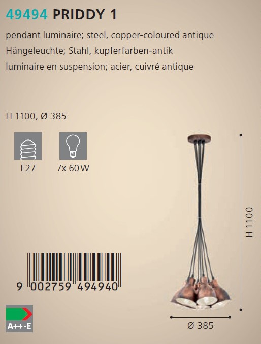 Люстра PRIDDY 1  (49494), EGLO - Зображення 49494--.jpg