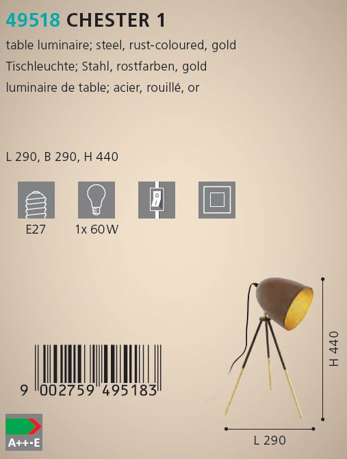 Настільна лампа CHESTER 1 (49518), EGLO - Зображення 49518--.jpg