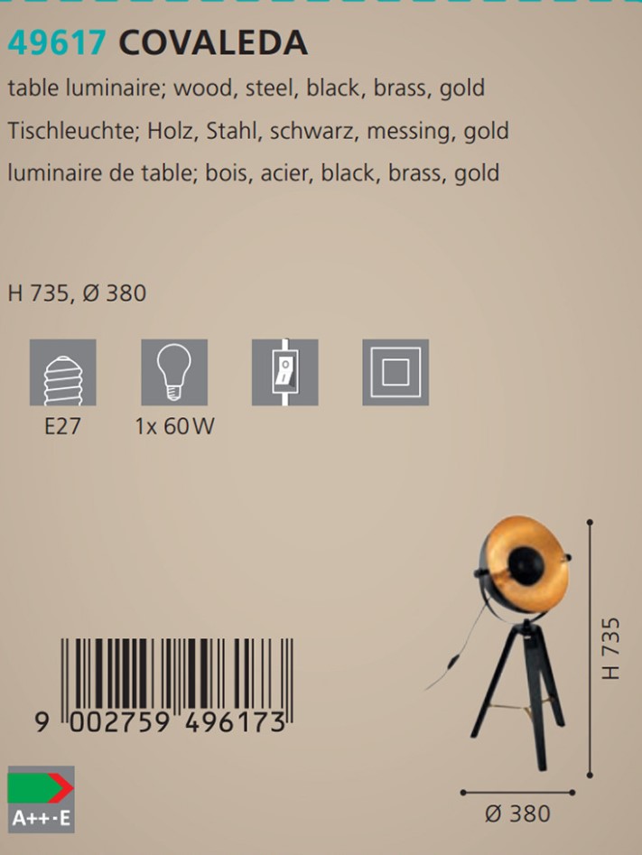 Настільна лампа COVALEDA (49617), EGLO - Зображення 49617--.jpg