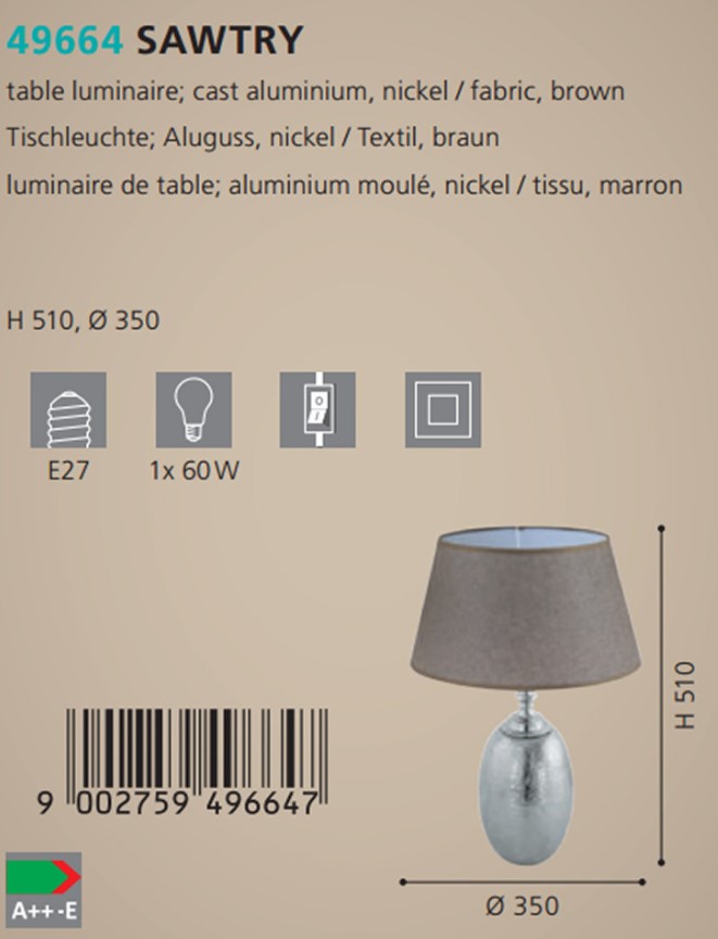 Настільна лампа SAWTRY (49664), EGLO - Зображення 49664--.jpg